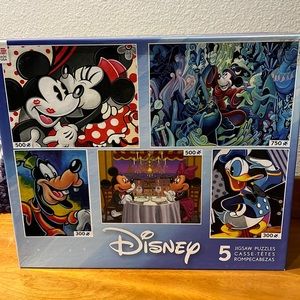 Disney Set of Five Jigsaw Puzzles